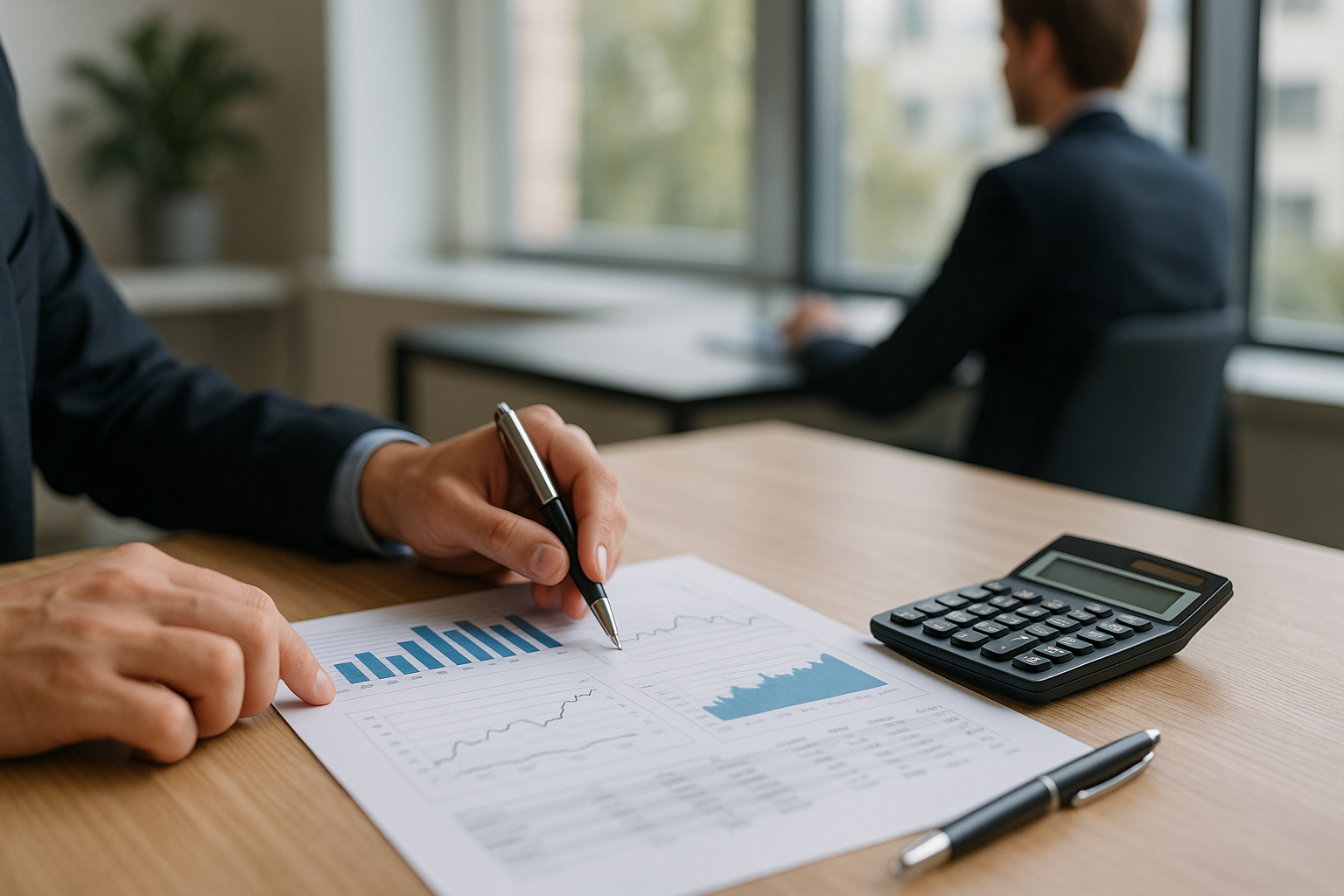 Calcolatrice e documenti di budget per valutare la durata di un prestito